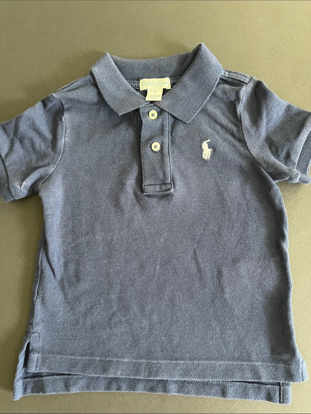 Ralph Lauren Boys Polo Shirt in Navy with White Logo